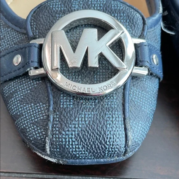 Michael Kors Navy Blue Logo Flats - Picture 8 of 9